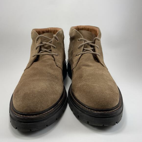 Boggi Milano Chukka Boots Mens Size 45, US 12 Tan Suede Derby Desert 3-Eye Ankle main image 11